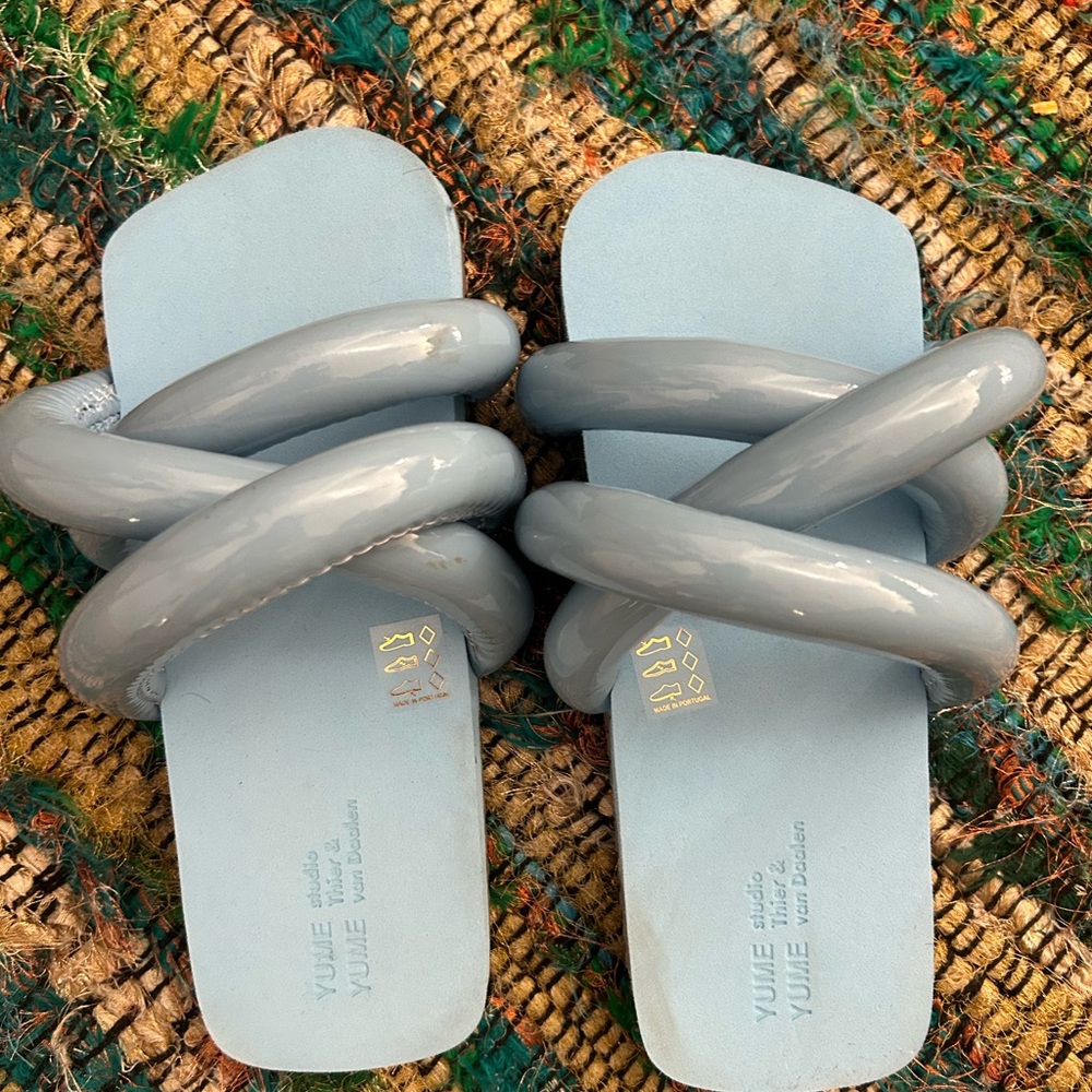 Blue Slide Sandals